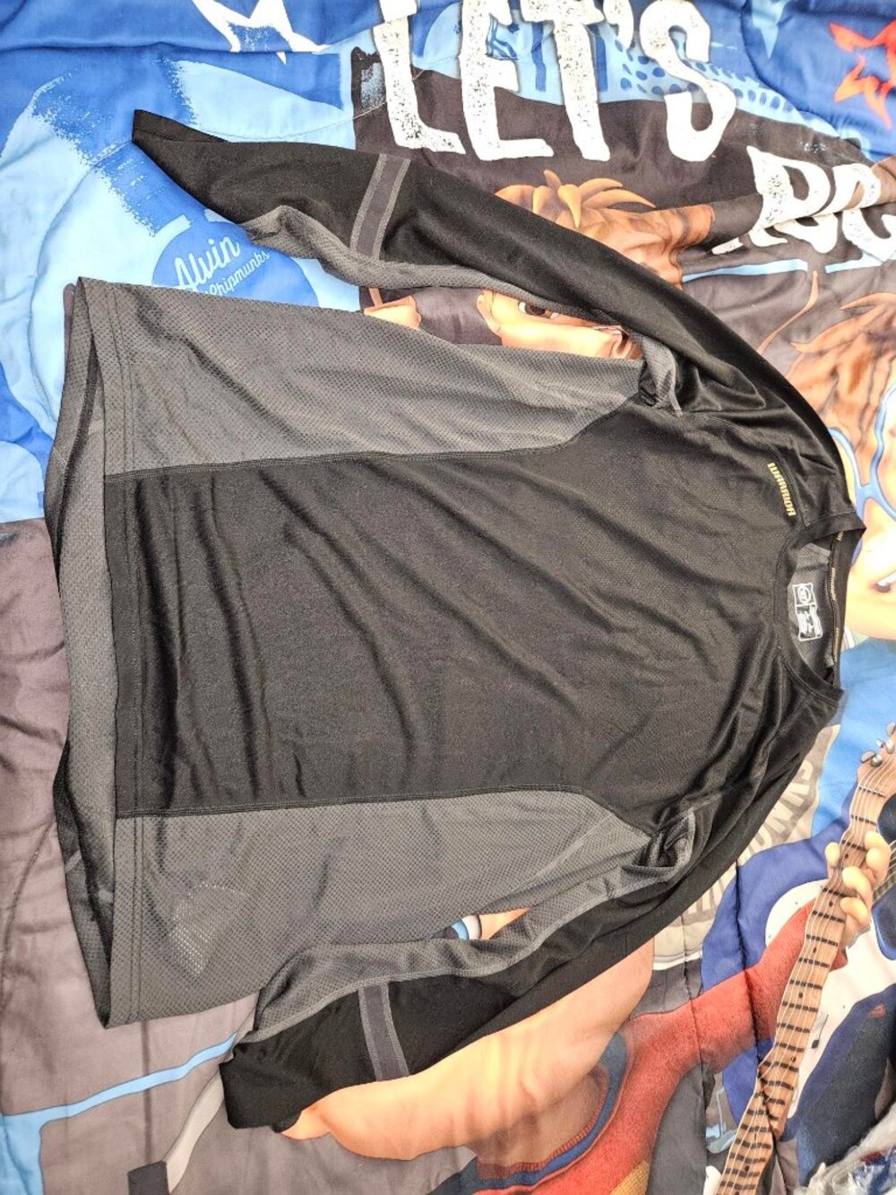 Warrior War Tech Lightweight Black & Gray Long Sleeved Training Shirt Men's